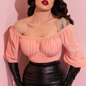 Micheline Pitt Blush Pink Vacation Top